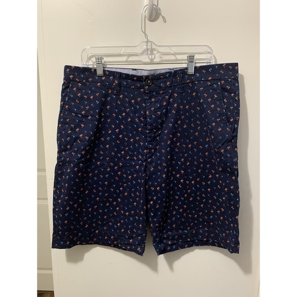 Tommy‎ Hilfiger Shorts Size 35 USA Palm Trees Patriotic 8" Inseam Cotton - Picture 1 of 8